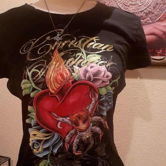 NWOT. CHRISTIAN AUDIGIER Tshirt. Sz M - Picture 1 of 8